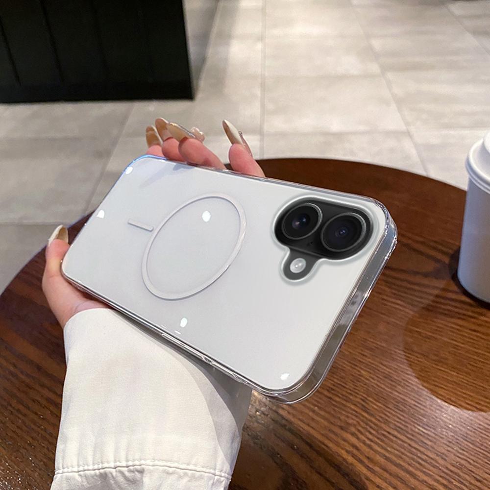 For iPhone 16 Case Compatible with MagSafe Clear Slim PC Phone Back Cover