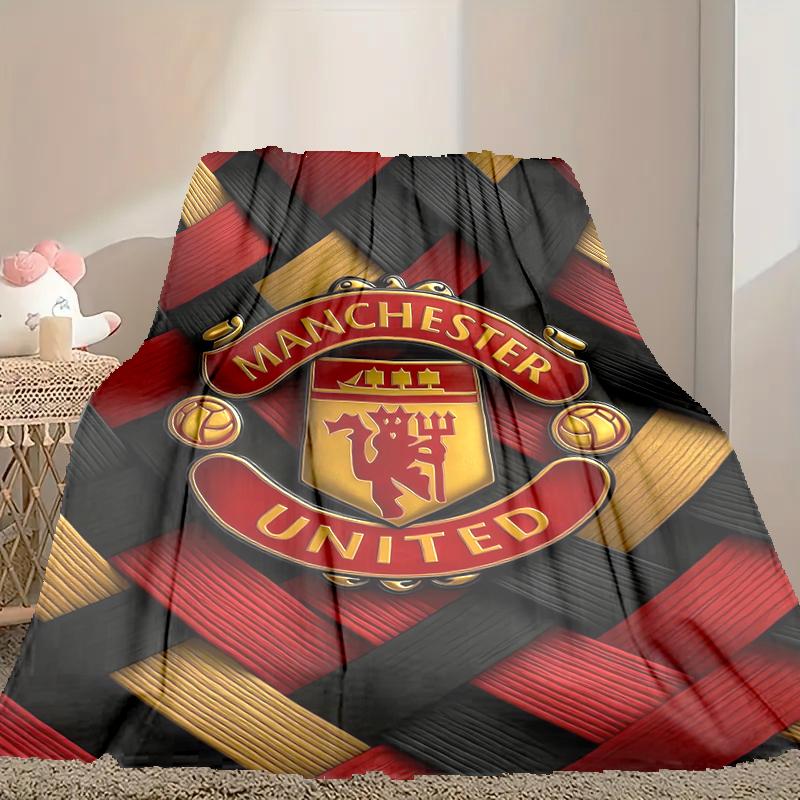1pc Manchester United Manchester City Blanket, Cozy Valentine's Day Blanket, Multi-functional Nap Blanket Available Throughout the Four Seasons