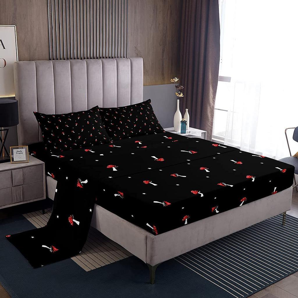 Black Marble Pattern Sheet Four-piece Bedding Set Bedroom Room Dormitory Bedding Decoration