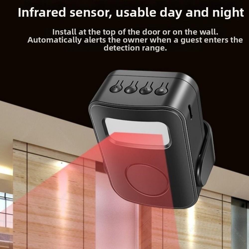 Recording Function Intelligent Welcome Doorbell PIR Motion Detector Door Bell Chime Shop Use