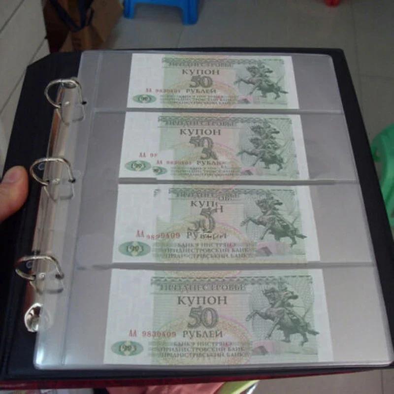 10pcs Paper Money Page Protector Banknotes Collector Currency Album Sleeves PVC Transparent Bill Note Collection China Mainland