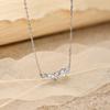 Elegant Blue Zircon & Moissanite Leaf Pendant Necklace