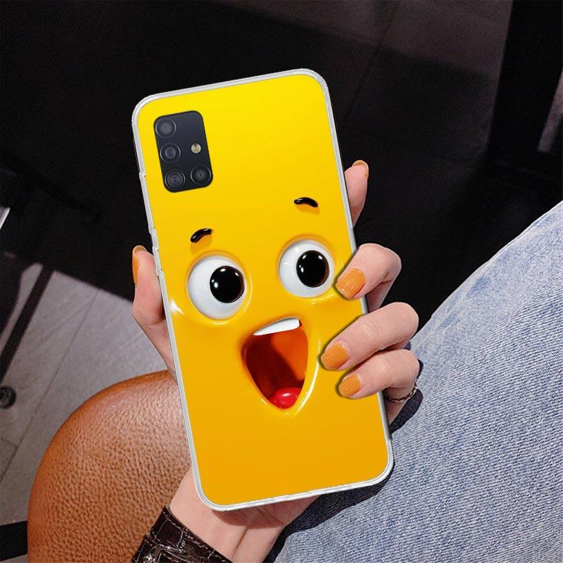 Funny Face Phone Case For Samsung Galaxy A52 A32 A22 A12 A51 A31 A50S A30S A20S A10S Note 20 Ultra 10 Plus S10 A72 A71 Galaxy A5