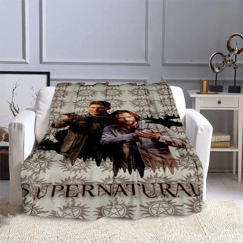 Movie Supernatural – Evil Power bedruckte Decke, modische warme Flanschdecke, Picknickdecke, Bettdecke, Geburtstagsgeschenk