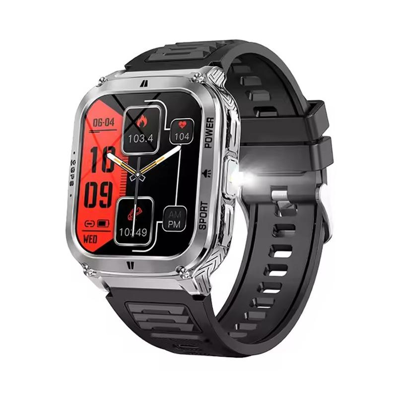 

NX30 Мужские Смарт-часы BT Беспроводной Звонок Ответ в Одно Касание GPS-Трекинг Спорт на Открытом Воздухе Фитнес Светодиодная Подсветка Монитор Здоровья Смарт-часы серебряный