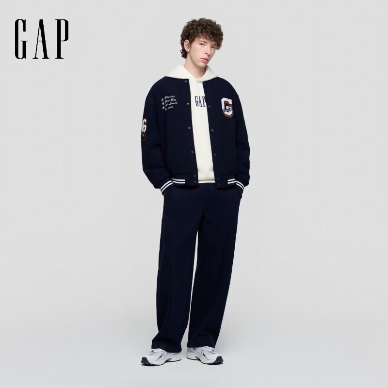 Gap Men's Embroidered Logo Baseball Collar Padded Jacket