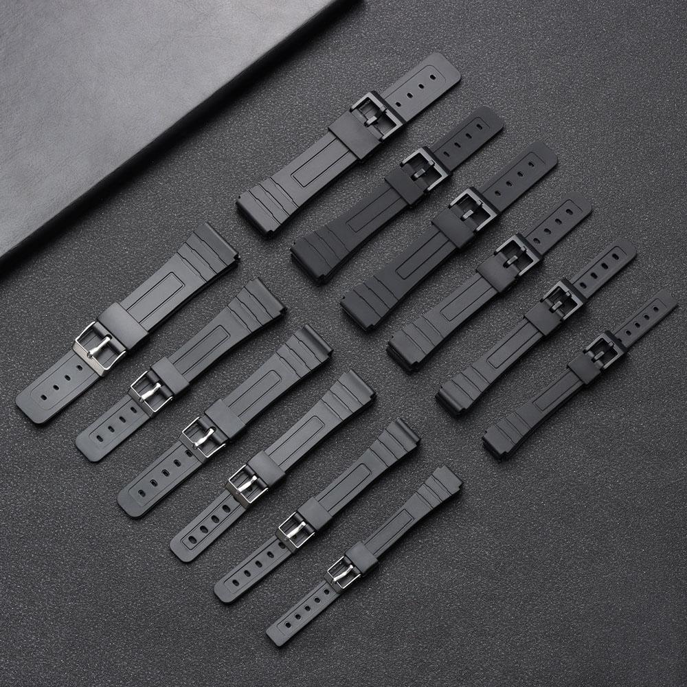 12/14/16/18/20/22mm Silicone Watch Strap Sport Diving Rubber Waterproof Watchband for Casio Watch Accessories Women Men Bracelet