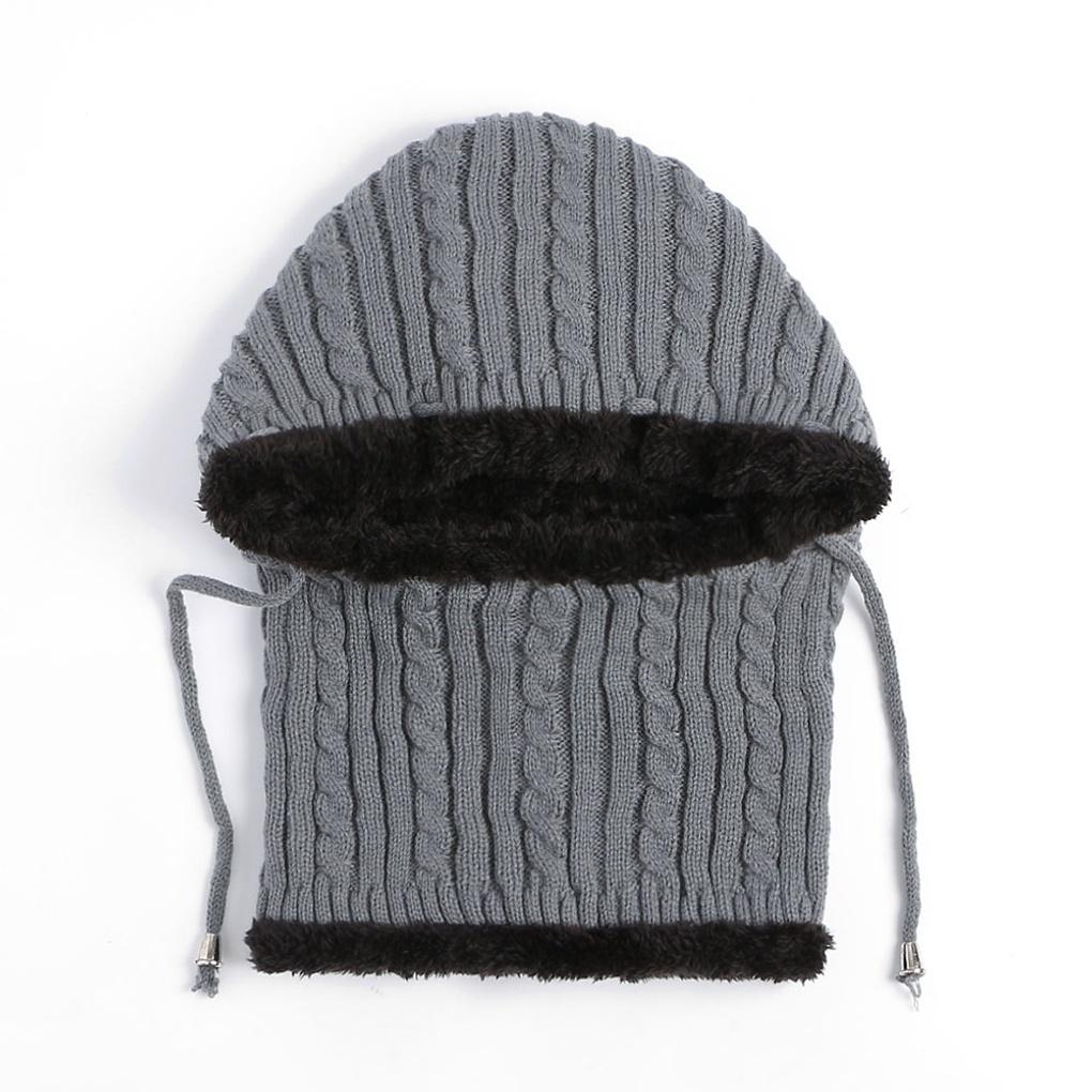 Winter cold weather gear: neck warmer, fur hat, hooded neck balaclava