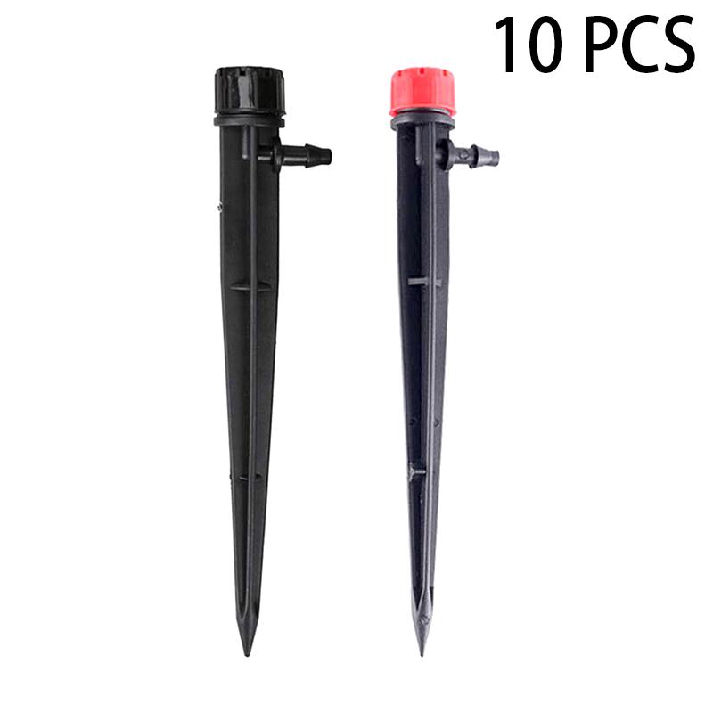 10Pcs Floor Mounted 13Cm 8-Hole Integrated Rod Garden Irrigation Nozzle Adjustable Sprinkler Emitter Yard Watering Dripper