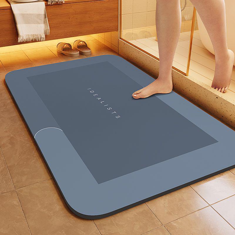 Cross-Border Minimalist Non-Slip Diatomaceous Earth Bath Mat - Quick-Drying, Water-Absorbent, Wear-Resistant Toilet Entrance Doormat