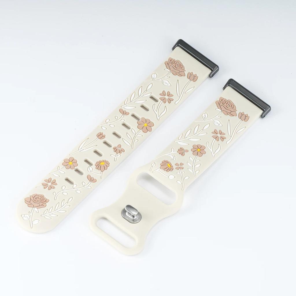 Pasek z grawerowanym wzorem kwiatowym do Huawei Watch Fit 4Pro 4 fit 3 Silikonowy Sportowy Smartwatch do Huawei Watch Fit 2 1 Bransoletka Pasek do zegarka