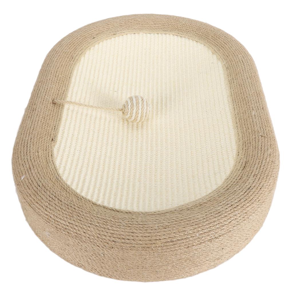 Cat Scratcher Bed 24 Inch Extra Large Anti Slip Sisal Scratching Board Bowl for Indoor Cat