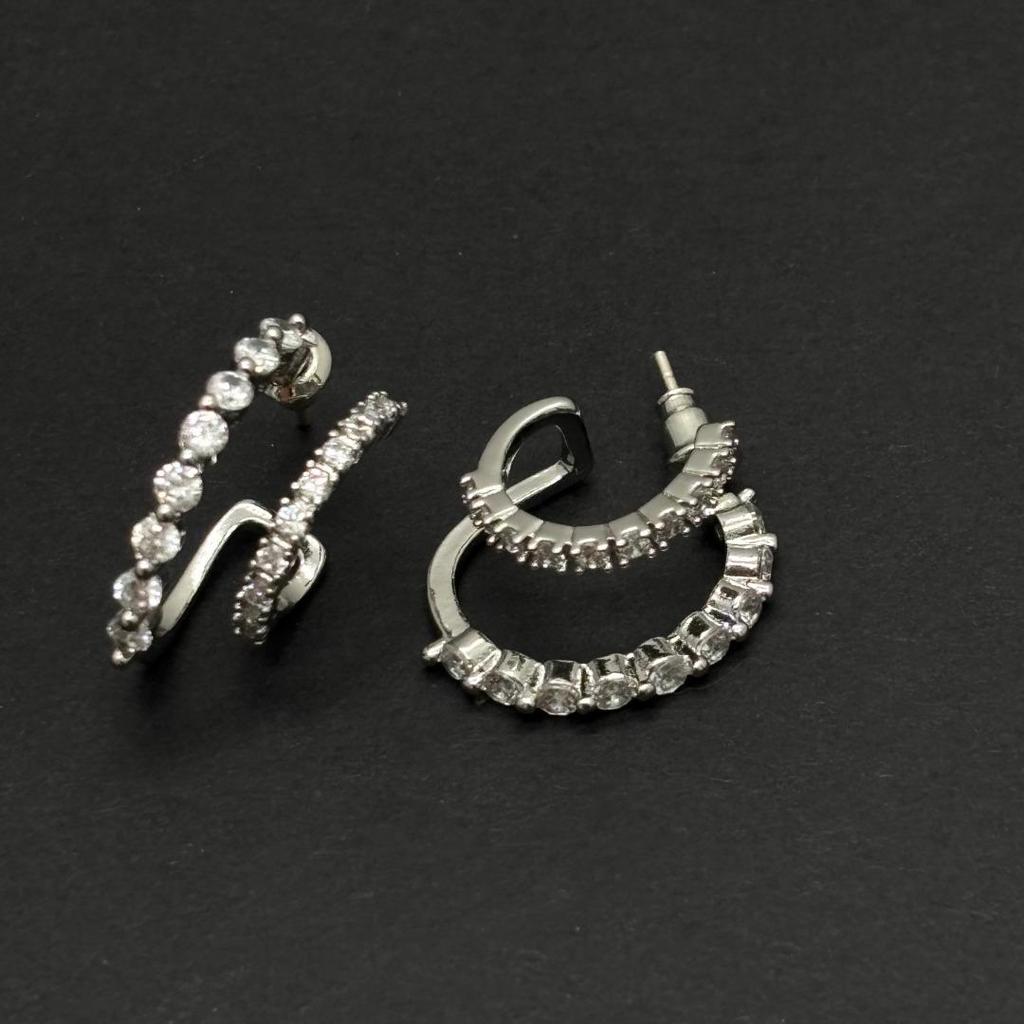 French Retro Aurora Borealis 925 Silver Galaxy Diamond Earrings 2025