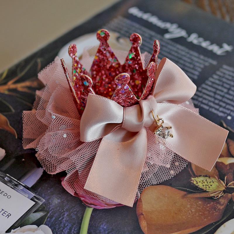 Korean Style 3D Crown Hair Accessories for Girls – Princess Side Clip and Baby Headband.