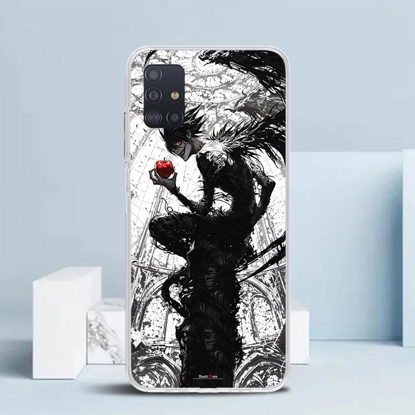 N-Note D-Death Anime Ryuk Soft Cover for Samsung Galaxy A12 A22 A32 A52 A72 A02S Phone Case Note 20 Ultra 10 S10 Plus A51 A71 A5