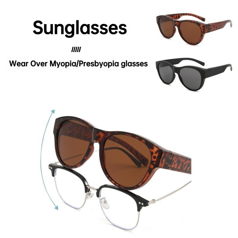 Unisex New Fashion Sunglasses Outdoor Driving Sunglasses Polarized Retro Large Frame Travel Glasses With Prescription Glasses