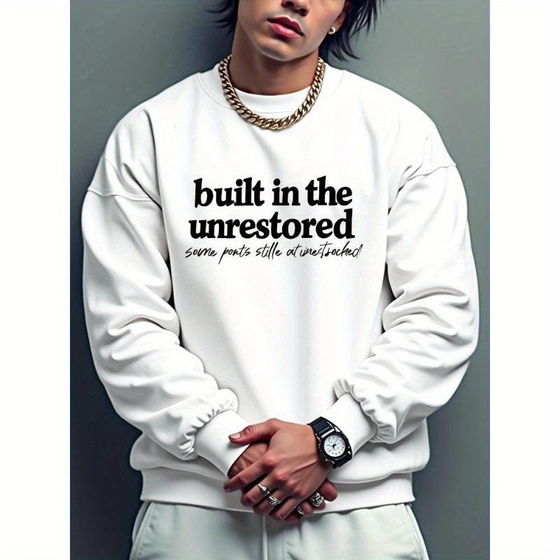 

Suitable for Work From Home, Breathable & Low-Maintenance, Men s Relaxed Fit Crew Neck Sweatshirt XXL чорний