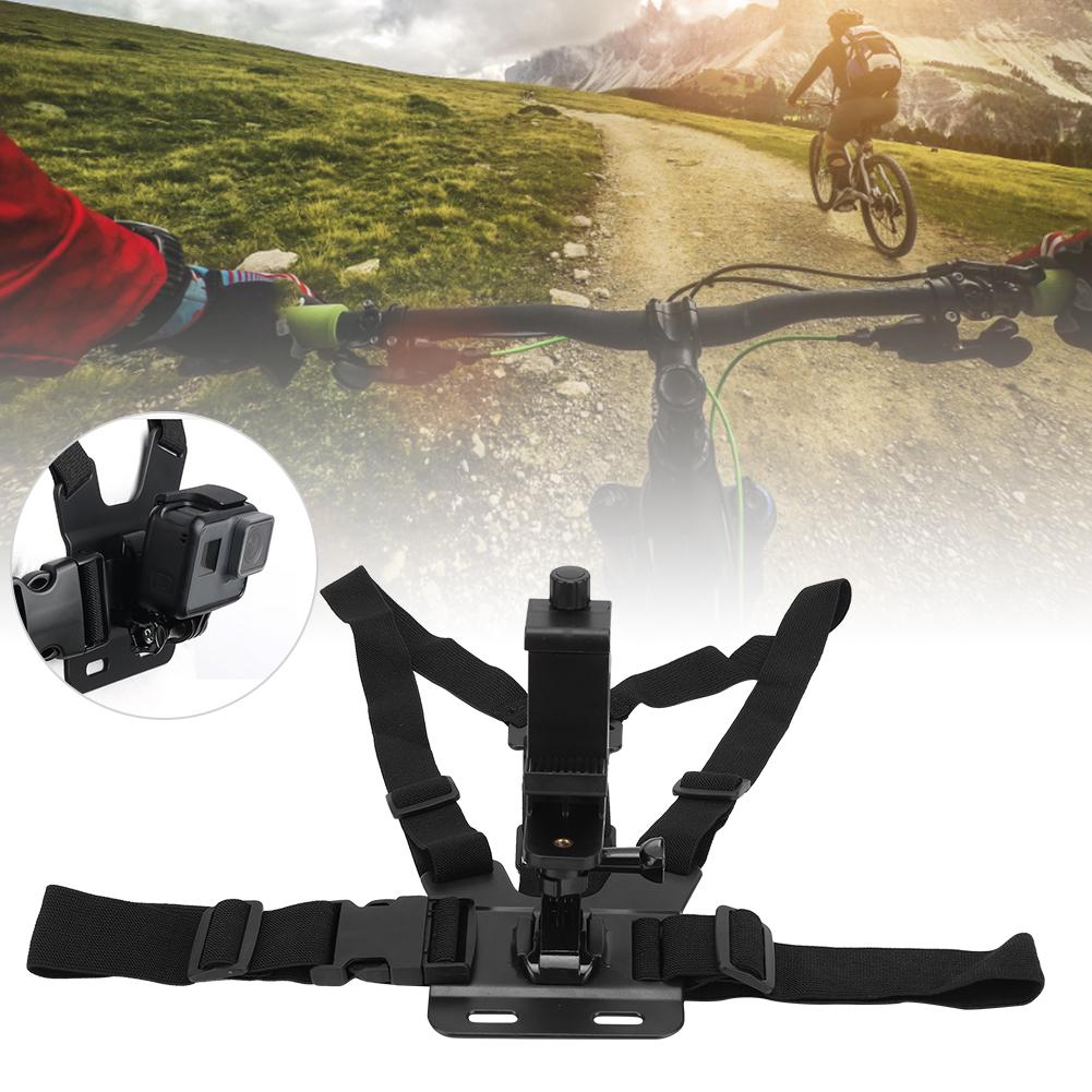 Plastic Black Adjustable Chest Harness Strap Convenient Hanging Safety Belt for Gopro Motion Camera