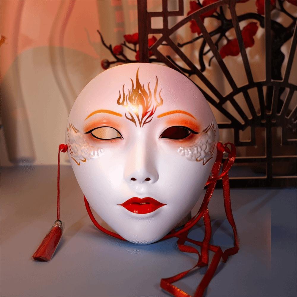 Hand-Painted Anime Mask Full Face Masquerade Mask Diy Project Cosplay Mask  Costume Party