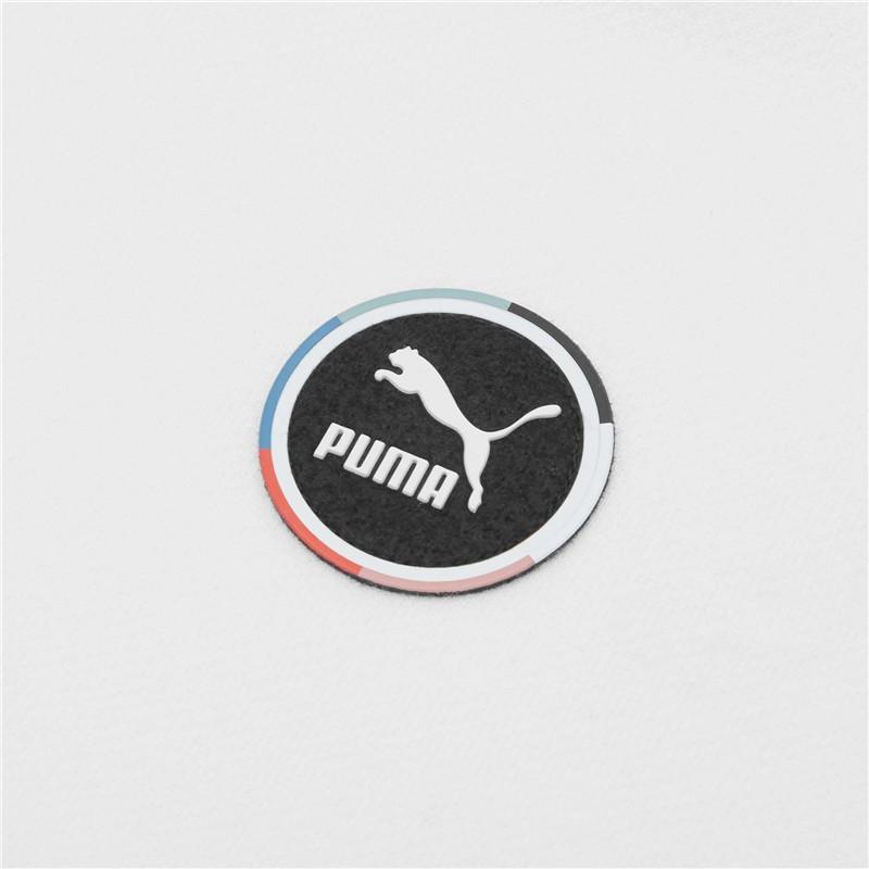 Puma Solid Color Logo Print Drawstring Hoodie With Long Sleeves Unisex Tops White 535374-02