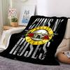 Guns N Roses Theme Printed Blanket - Perfect for Couch, Bed, Travel & Outdoor Use | Machine Washable, Cozy & Durable.