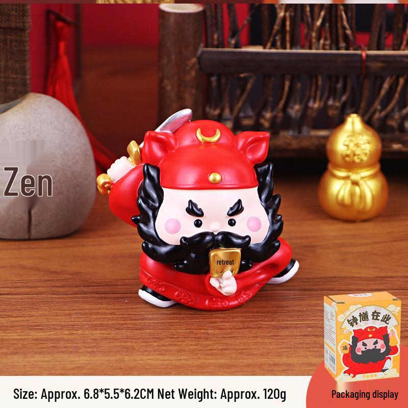 

Zhong Kui Car and Desk Ornament As shown