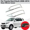 2008 2009 2010 2012 2013 2014 Para Toyota Rav4 Rush Novo Estilo Cromado Acessórios de Retrovisor de Carro Capa de Espelho de Porta Galvanizada Acabamento