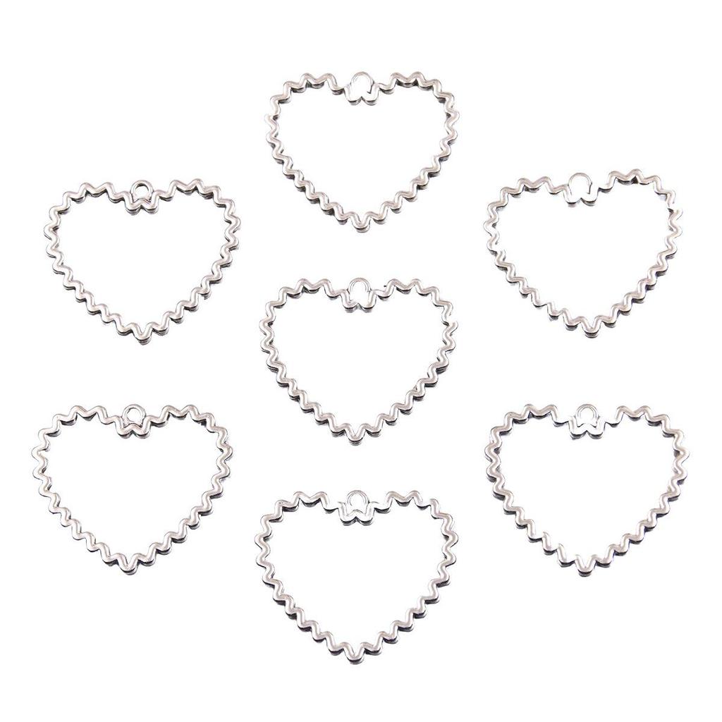 Vintage Silver Heart Pendant with 'Love' Letters - Creative Handmade Jewelry Accessory