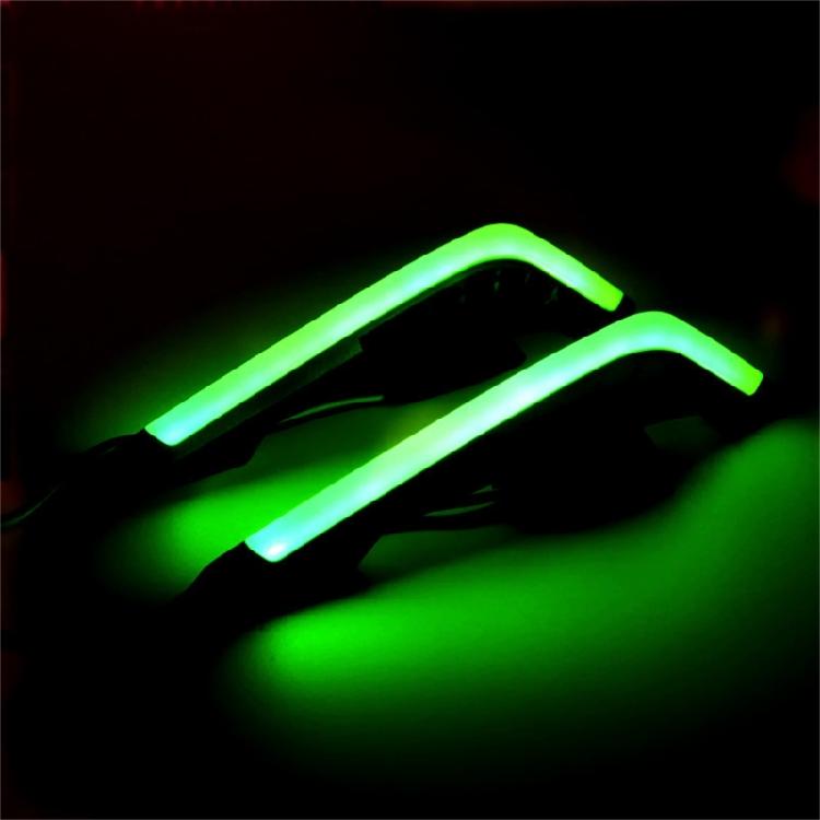 LED Decorative Winglets Body Trim Sticker Fairing Air Deflectors For Increased Motorbike And Electric Bike Visibility 2x