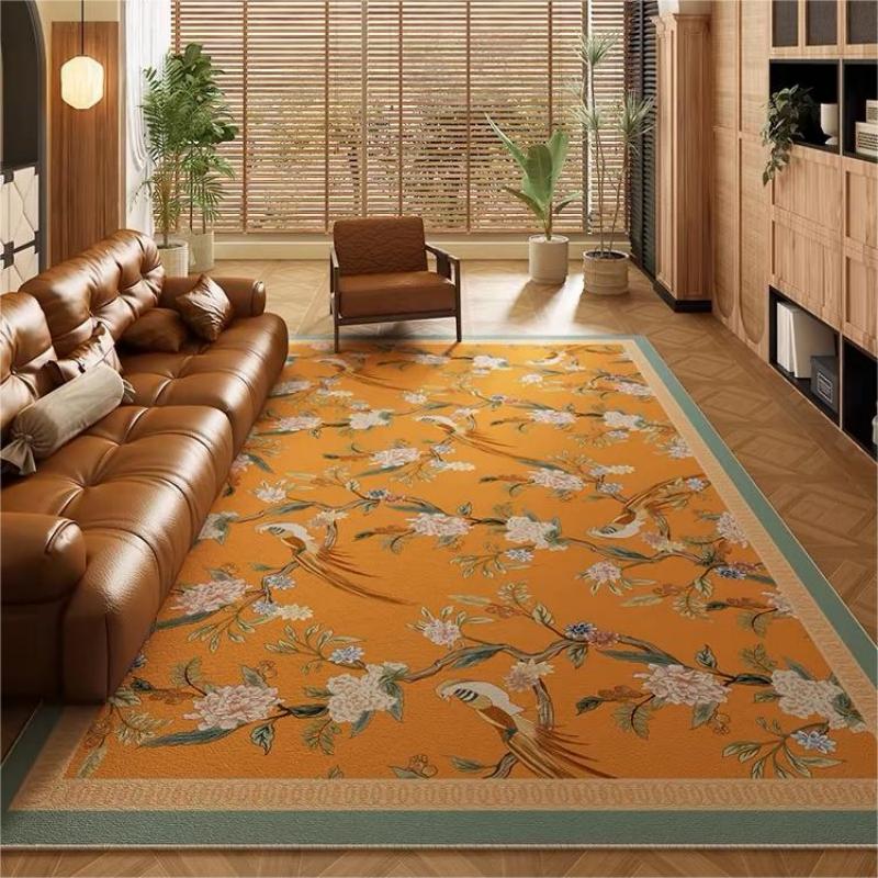

Пасторальный стиль Кристалл Бархатный ковер Украшение гостиной Спальня Кровать Одеяло Нескользящий Большой диван Журнальный столик Коврик 1200MMx1600MM