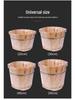 Extra Thick Disposable Foot Soak Pedicure Bags - Special Foot Therapy Set with Wooden Bucket and Plastic Film Foot Bath Basin.
