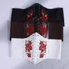 Women'S Corset Belt Gothic Fashion Pu Flower Embroidery Cummerbunds Female Slimming Waist Band Vintage Black Wide Belt For Girl