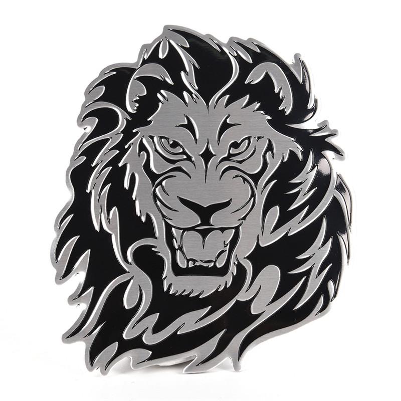 3D Car Aluminum Alloy Sticker Personality Lion Auto Logo Badge Emblem Tail Decal