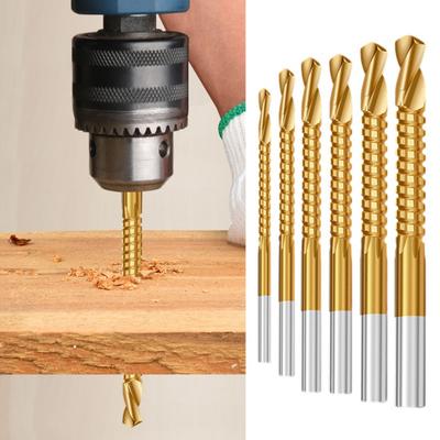 Punte elicoidali in metallo da 3/4/5/6/6,5/8 MM Acciaio ad alta velocità per impieghi gravosi Gambo cilindrico Punte per forare, avvitare, alesare, incidere, tagliare Strumenti per la lavorazione del legno