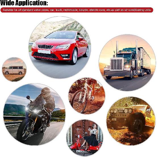 Valve Stem Puller Taller Tool, 5Pcs TR412, 5Pcs TR413, 5Pcs TR414 Tire Snap In Short Rubber Valve Stem, 4 Way Valve Core Remover, Single Head Tire