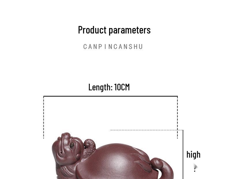 Handmade Yixing Zisha Dragon Turtle Tea Pet Sculpture for Tea Ceremony