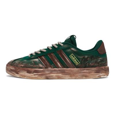 adidas VL COURT 3.0 811 Produzione, Scarpe da Skateboard Basse in Pelle Vintage Unisex Verde Marrone ID6284(Team80-)