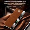 Luksusowe etui Oil Wax do Huawei Mate X7 Najwyższej klasy skórzane Smart Window Składany ekran Pokrowiec ochronny typu all-inclusive