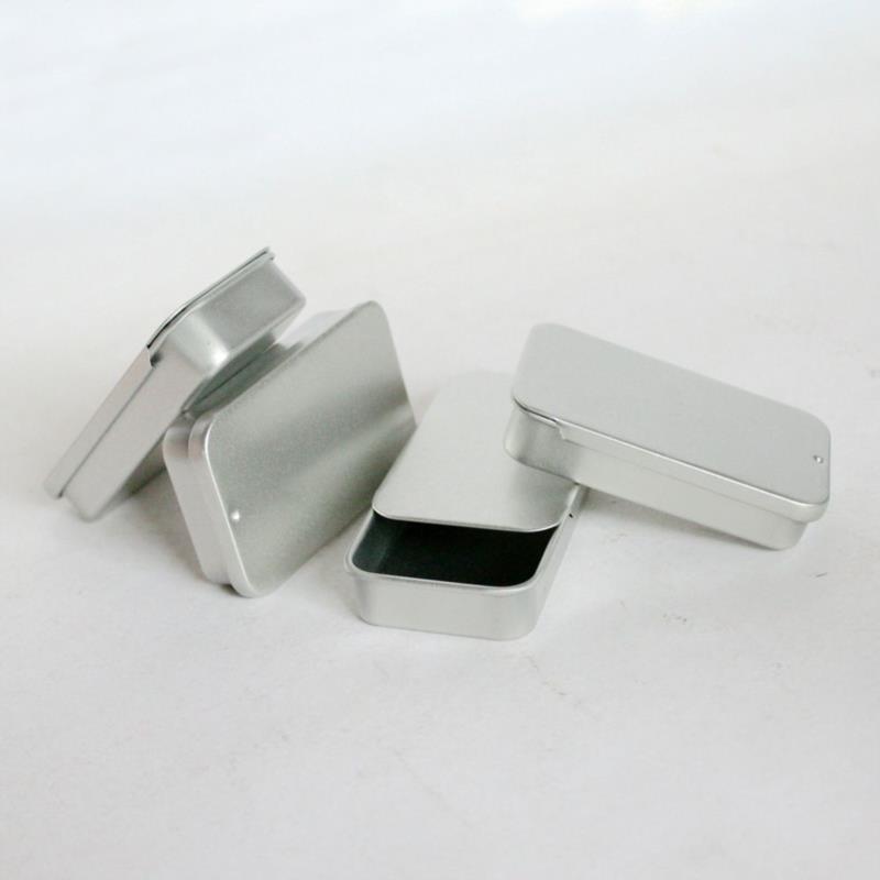 Mini Iron Box Slide Cover Storage Box Wedding Jewelry Pill Case Portable Tin Box