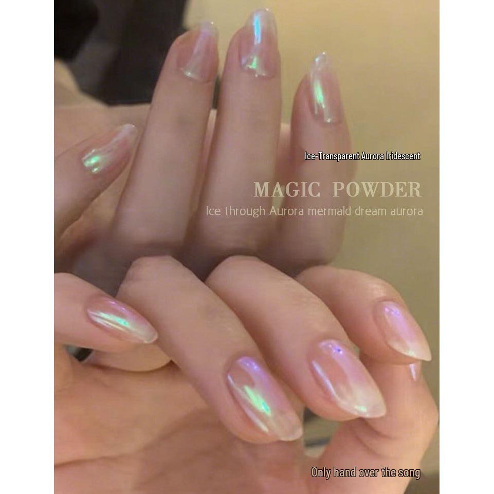 Nail Art Set: Internet Celeb Fairy Aurora, Mermaid Pink, Shell Iridescent, Starry Sky, and Fairy Pink Accessories.