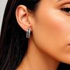 Black Awn Fashion Classic Black Hoop Earrings for Women Ladies Hoop Earrings