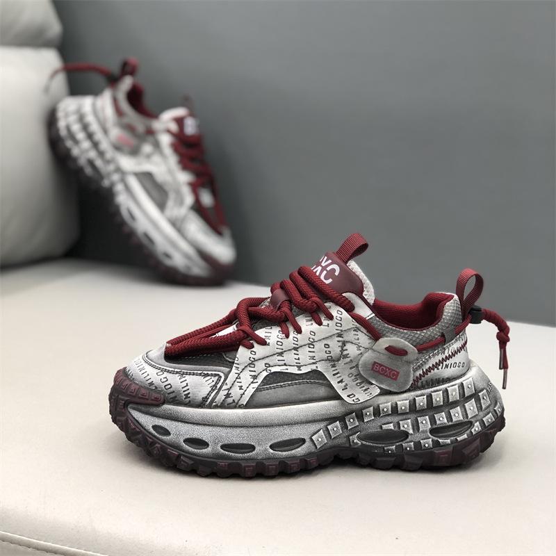 Spring new old mesh design casual platform dad shoes bc
