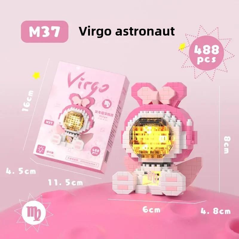 12 Zodiac Signs Assembled Building Blocks Small Particles Educational Toy Gifts