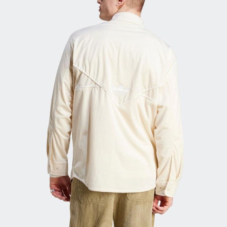 Adidas Originals Embroidered Logo Long Sleeve Sports Shirt Men Tops White IM4444