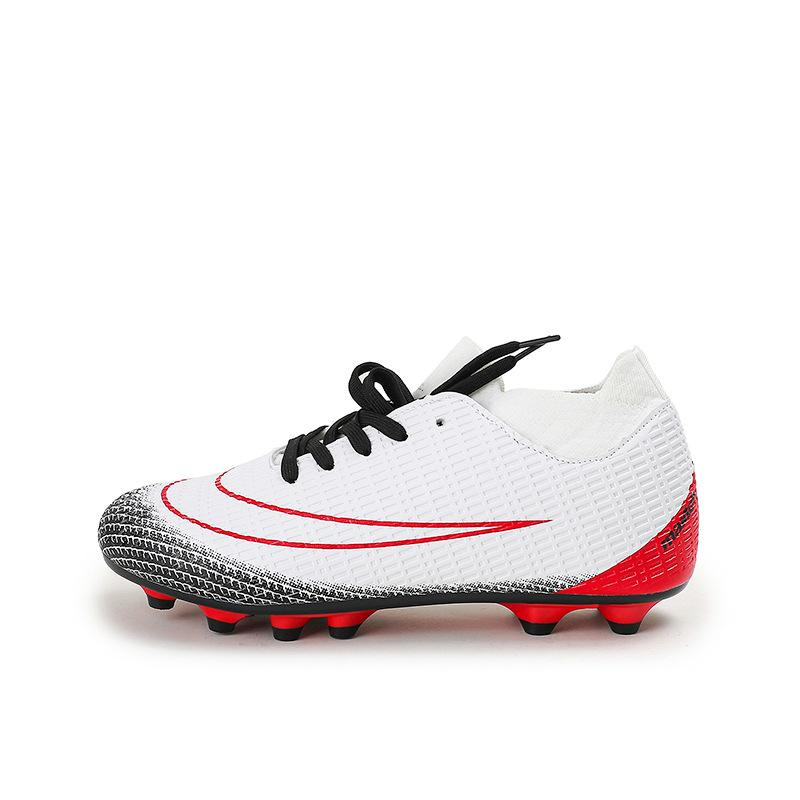 Yuxing Shoes Youth Football Shoes Mesh Upper Rubber Sole Light Weight Strong Grip for Grass Training