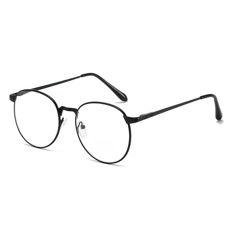 Unisex Übergroße Runde Mode Lesebrille Ultraleichte Metallrahmen HD Blaulichtblockierend Augenschutz Alterssichtigkeit Brille
