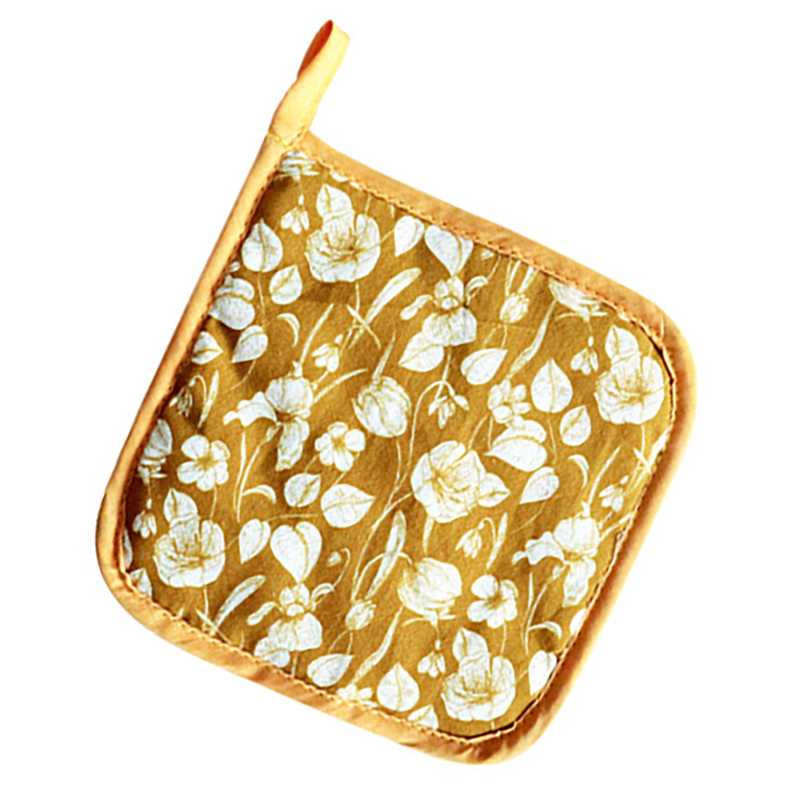 

Перчатки для микроволновки, защищающие от ожогов Теплоизоляционные утолщенные перчатки для духовки Ручка для кастрюли Аксессуары для выпечки Колпак для кастрюли Кухня B жёлтый