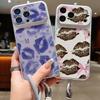 Leopard Kiss Lips Leather Lanyard Case For iPhone 18 Pro Max Hybrid TPU+PU Anti-skid Soft Cover For iPhone 17 16 15 14 13 Pro Max