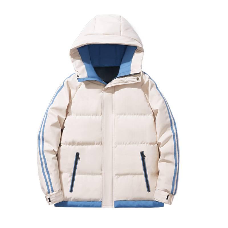 Winter Warm Hooded Jackets for Men Casual Windproof Coat Padded Thicken Parka Jacket Men's Quilted Full Zip Windbreaker Insulated Jackets with Hood