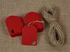 100 Pcs Wedding Favor Hang Tag Rectangular Shape Heart Punched Gift Tags with Free Natural Jute Twine